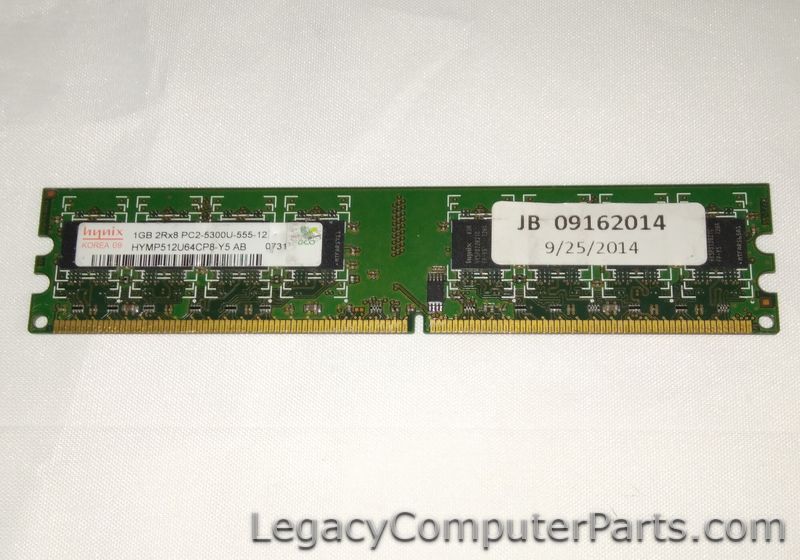 Hynix 1GB 2Rx8 PC2-5300U-555-12 HYMP512U6CP8-Y5 AB 0731